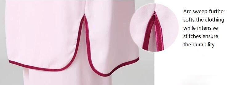 Tai Chi Clothing Half-sleeve Casual Style Pink